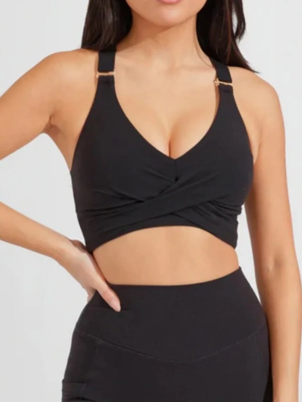 Buff Bunny Candy Wrap Onyx Black Sports Bra
